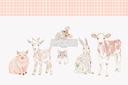 farmhouse watercolor clipart bundle, a Decorative Illustration by Patishop Art (Thumbnail 2 of 8)