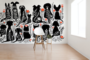 Herd of Dogs Folk Art, a Pattern Graphic by Arie Clares (Thumbnail 4 of 12)