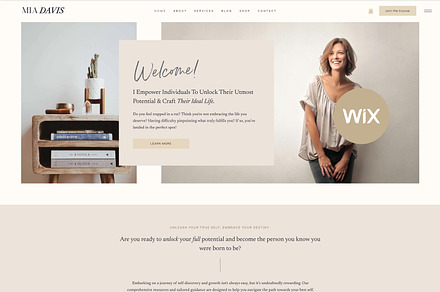 Wix Website Template - Boho Coach, a Wix Template by Nes Design Co