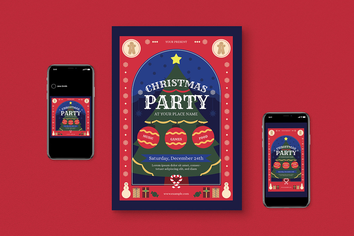Christmas Flyer Set, a Flyer Template by graphicook (Photo 1 of 3)