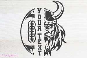 Viking Football SVG Sports Logo