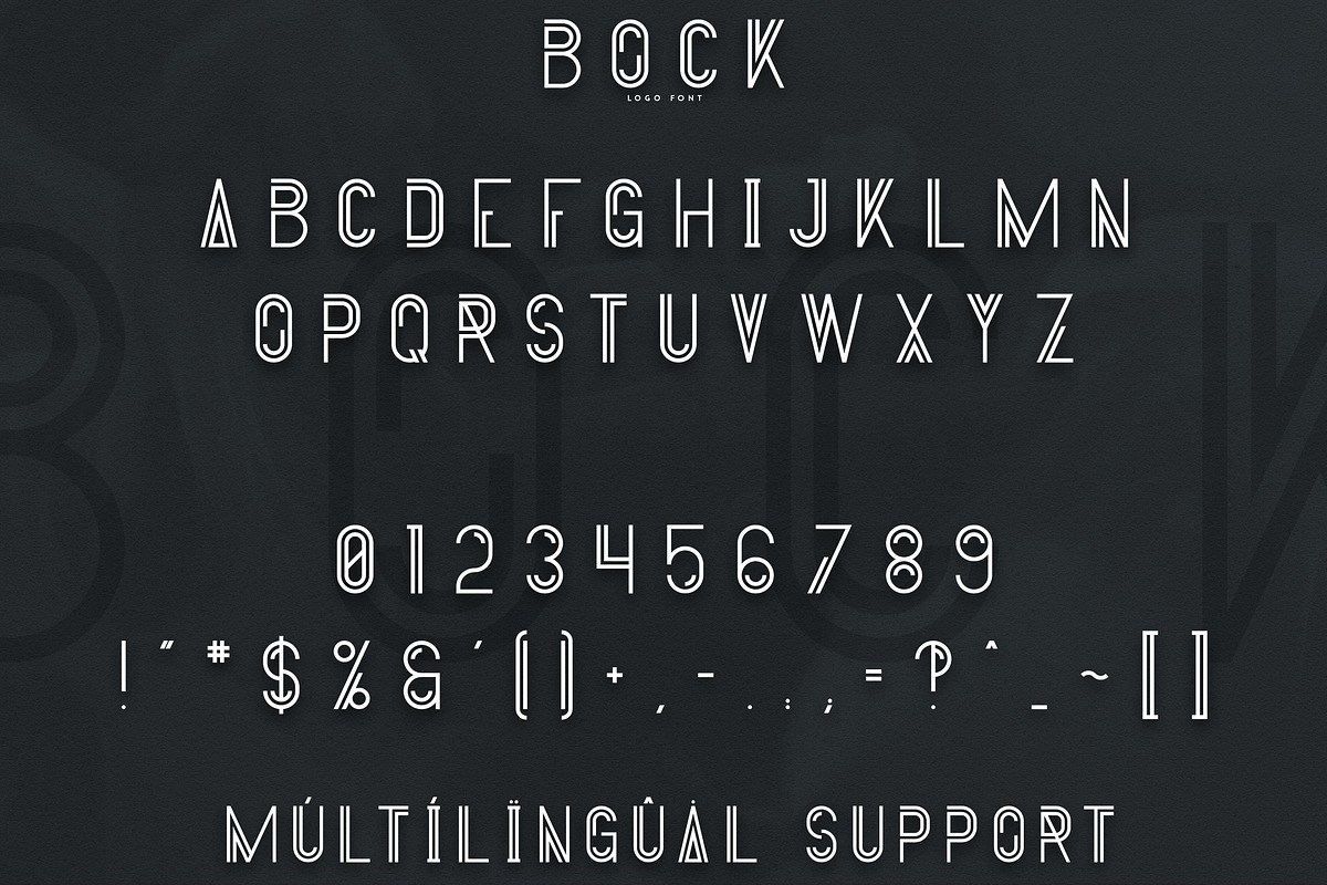 Bock - Logo Font preview 7