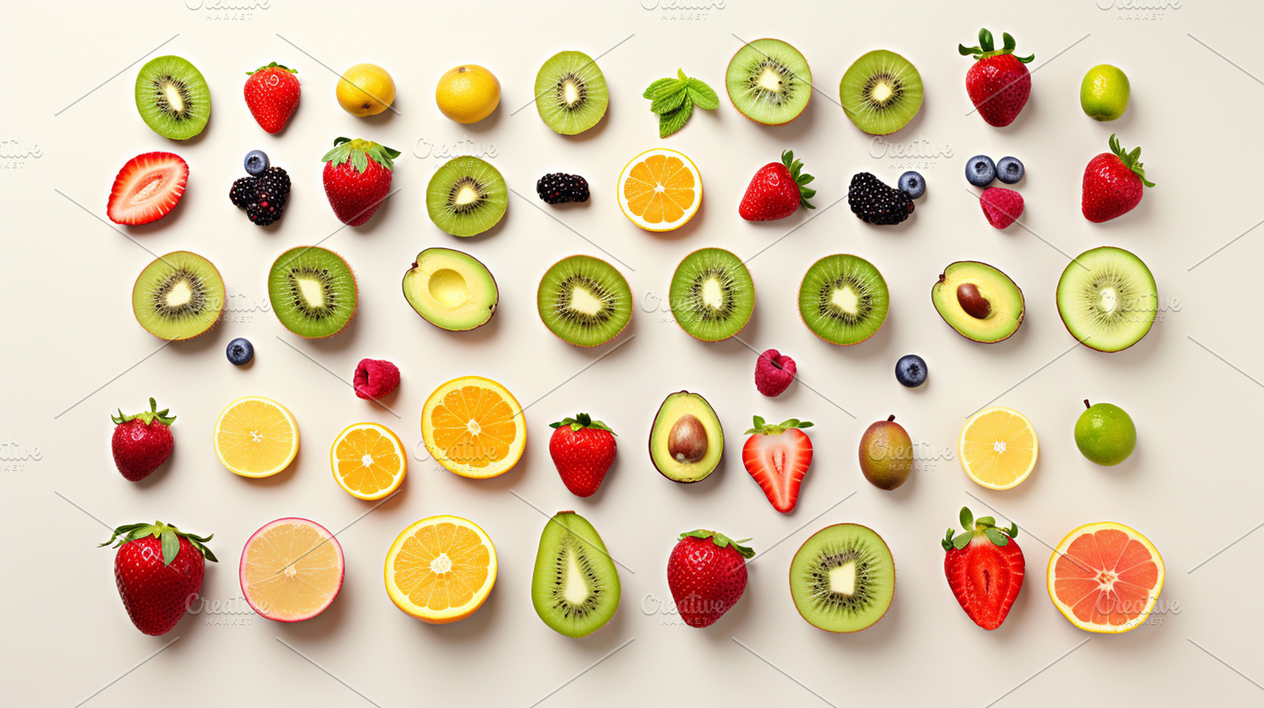 Composition with fresh fruits and be, a Photo by LOGOCREATIVE