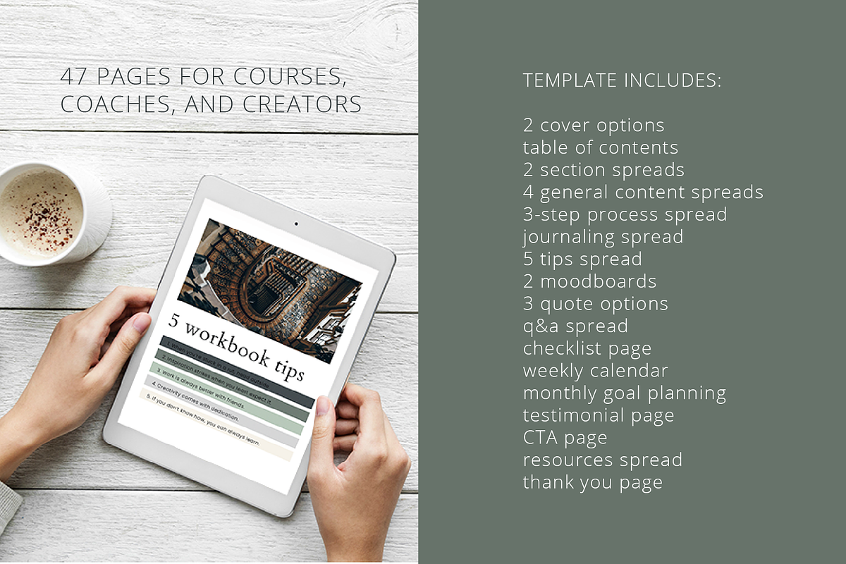 Workbook Canva InDesign Template, a Magazine Template by KT Designs (Photo 2 of 7)