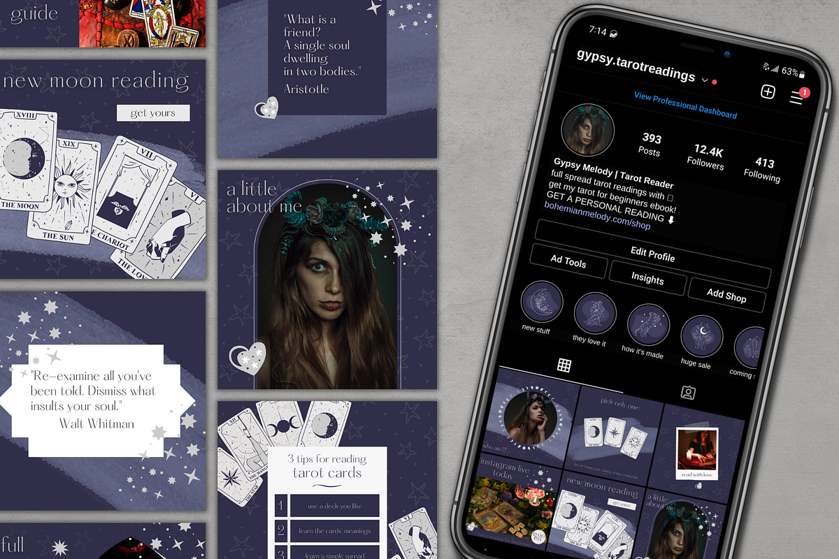 Spiritual Instagram Post Templates, a Social Media Template by Made by Melody (Photo 5 of 6)