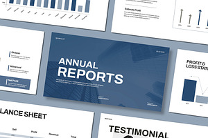 Annual Report Presentation Template, a Presentation Template by Mighty-Slide