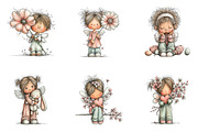 Whimsical Easter Angels Clipart, an Illustration by CreationArt (Thumbnail 7 of 7)