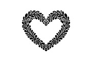 Floral Heart Frame Silhouette Pack, an Illustration by Artivon (Thumbnail 29 of 49)