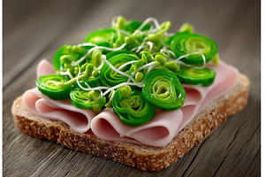 Take a close-up of a sandwich that, a Food & Drink Photo by ZinetroN