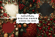 Traditional Christmas Backgrounds, a Background Graphic by PcuDesigns Illustrations (Thumbnail 1 of 3)