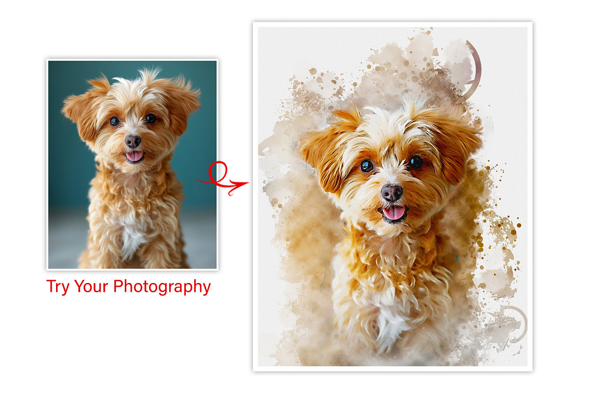 Custom Watercolor Pet Template, an Action Add-On by MRI STUDIO (Photo 6 of 23)