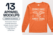 Comfort Colors Long Sleeve Mockups, a Shirt Mockup by GraphicHero (Thumbnail 1 of 9)