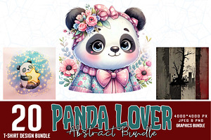 Panda Lover T-shirt Design Bundle, an Object Graphic by Sofia's Fashion
