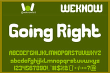 Going Right font