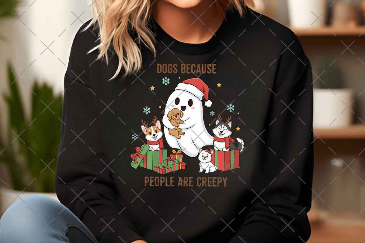 Funny Christmas Dogs PNG, an Illustration by Craft Nest (Photo 3 of 6)