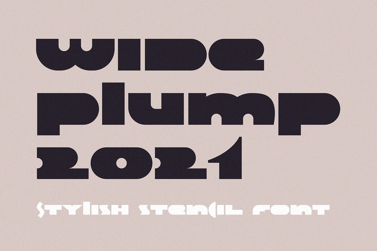 Wide Plump Stylish Stencil Font, a Font by kaer_shop (Photo 1 of 6)