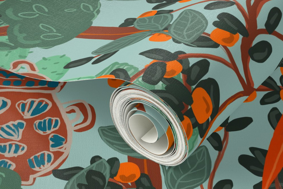 Chinoiserie jungle birds pattern, a Pattern Graphic by Cotton Melon pattern Shop (Photo 5 of 6)