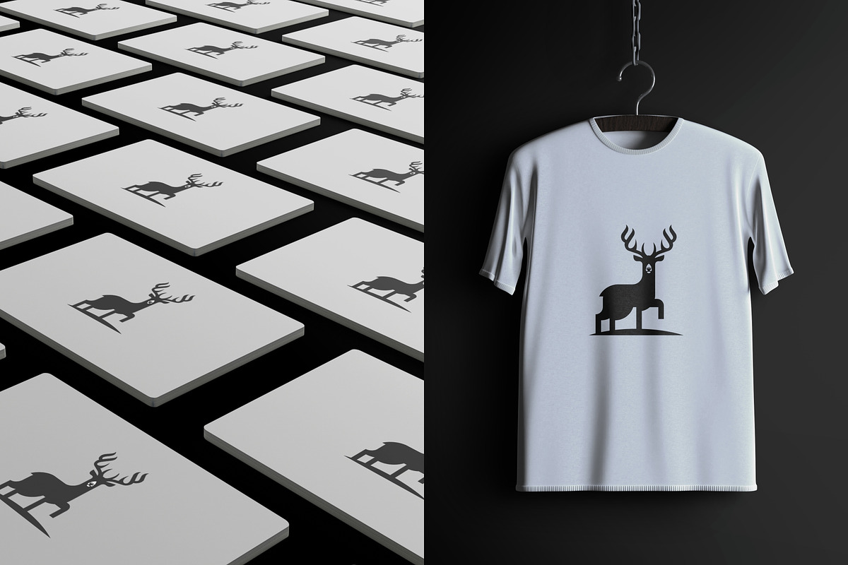 Minimalist Silhouette Deer Logo, a Branding & Logo Template by Artnivora.Std (Photo 4 of 4)