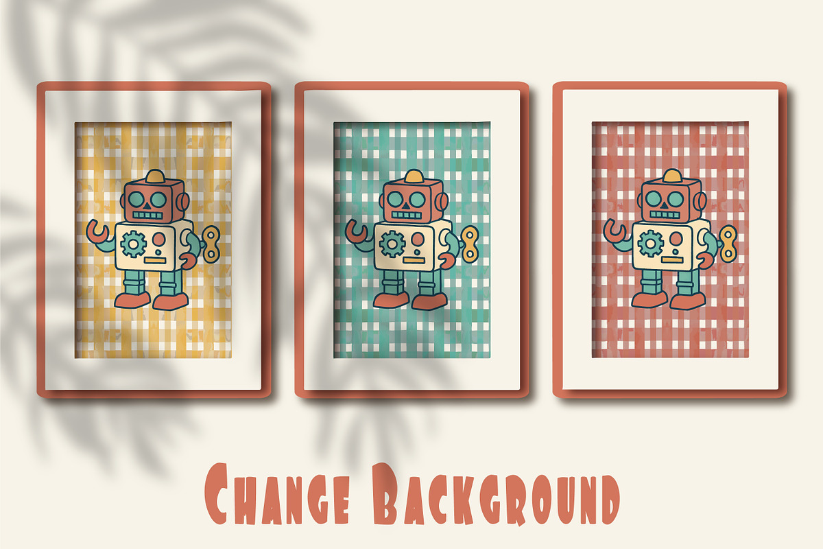 Retro Toy Robots Clipart & Posters, an Object Graphic by Blynn Pippen (Photo 8 of 23)