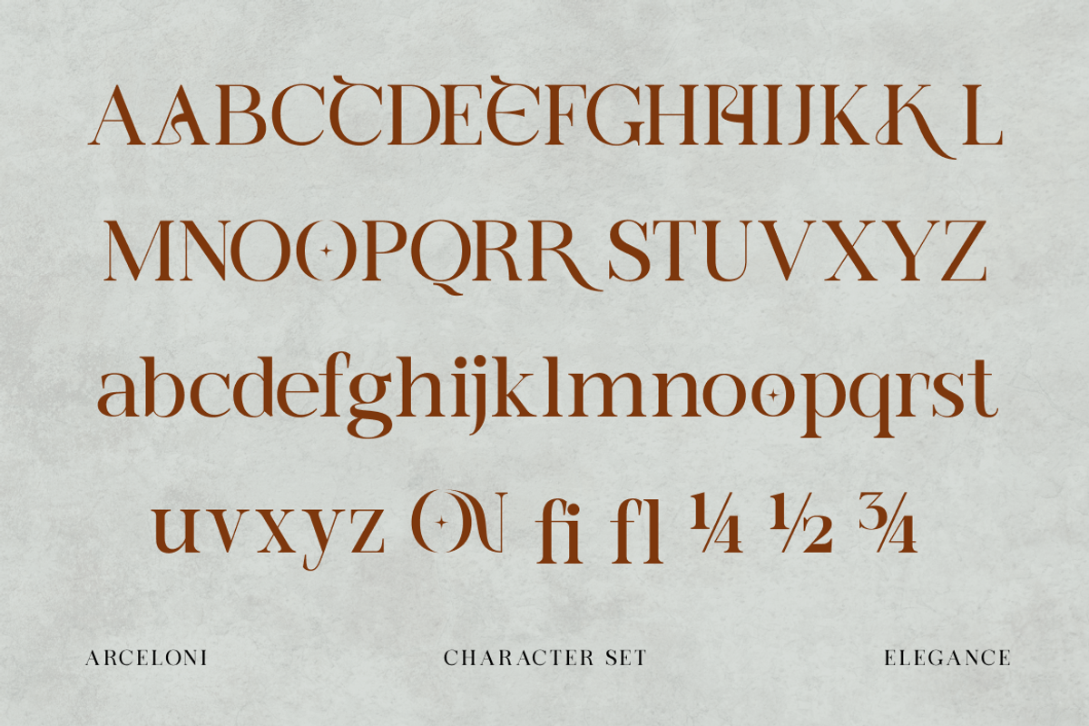 Arceloni Elegance Serif Font, a Serif Font by Vadovastd (Photo 2 of 11)