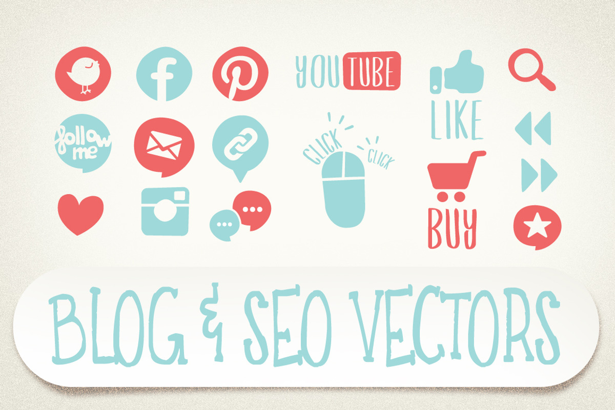 Blog & SEO vector icons