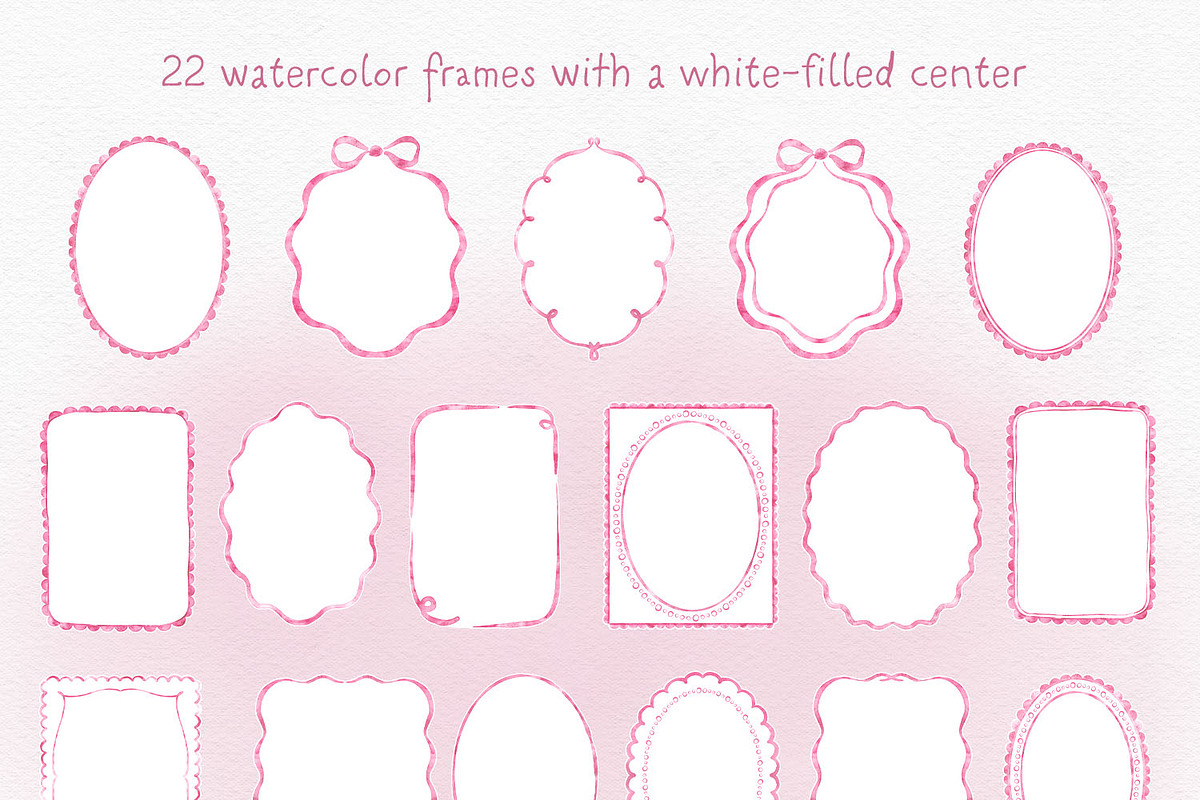 Pink Watercolor Labels Branding, an Object Graphic by Solo Art Original (Photo 4 of 7)
