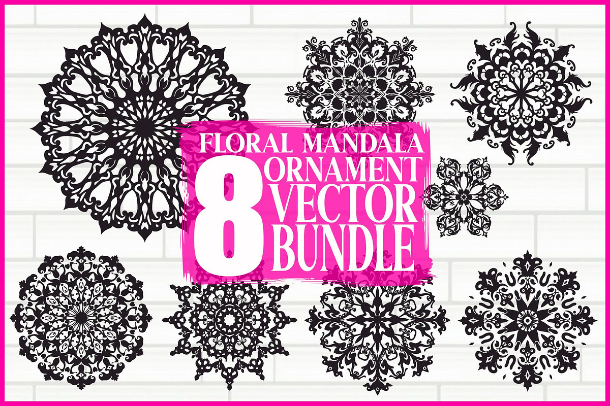 Floral Mandala Vector Bundle, an Illustration by Designs_River (Photo 1 of 9)