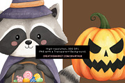 Halloween Woodland Animals Clipart, a Seasonal Illustration by OKArtHub (Thumbnail 4 of 6)