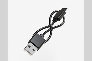 USB cable 3d model, an Object 3D Model by fahad121