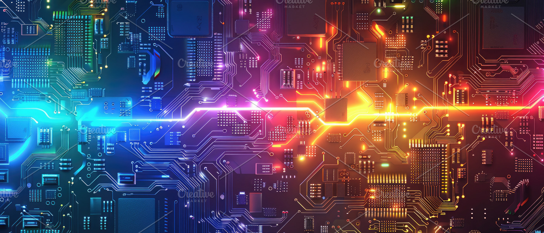 Colorful close-up view of an electro, a Photo by LOGOCREATIVE