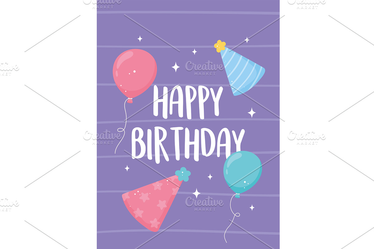 happy birthday card, an Illustration by studiogstock