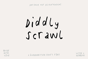 Diddly Scrawl – Picture Book Font, a Handwritten Font by Roooar Studio