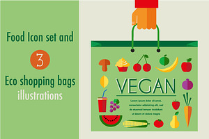 Ecology bags + icon set