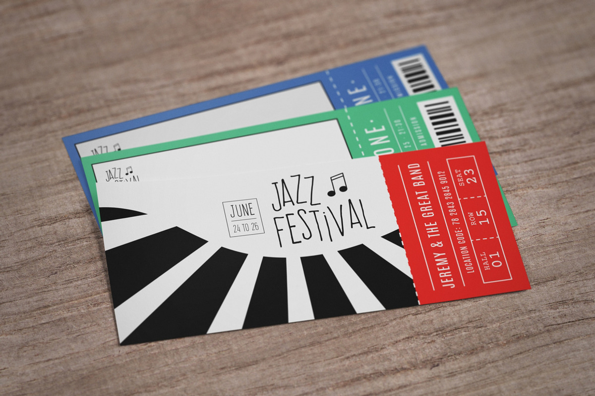 Event Tickets Mock-Up, a Mockup by MassDream (Photo 3 of 10)