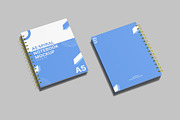 A5 Spiral Notebook Mockup Set, a Print Template by Graphiculon (Thumbnail 6 of 11)
