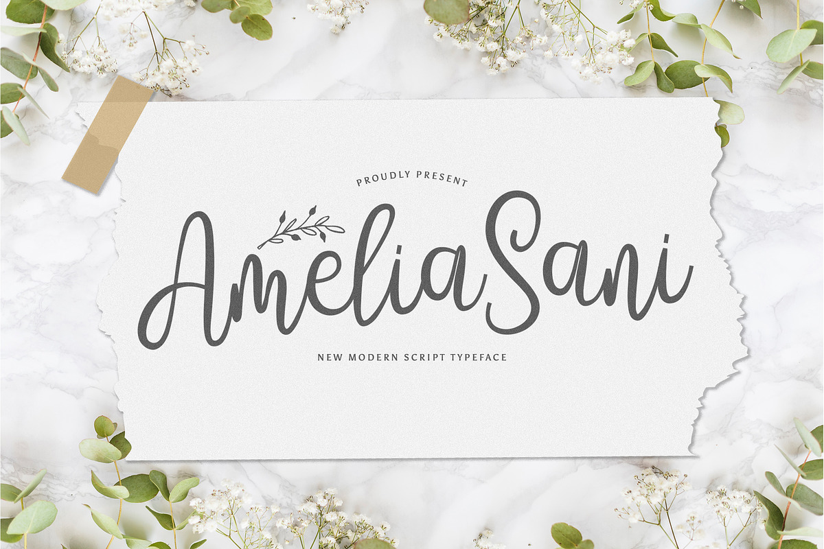 Amelia Sani - Handwritten Font, a Script Font by StringLabs (Photo 1 of 12)