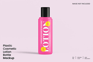 Plastic Cosmetic Lotion BottleMockup, a Packaging Mockup by renderstockmarket