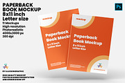 Paperback Book Mockup 8x11 inch, a Books & Magazine Mockup by Illusiongraphic (Thumbnail 1 of 26)