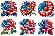 4th of July Flower Clipart, an Illustration by Rose Art (Thumbnail 3 of 6)