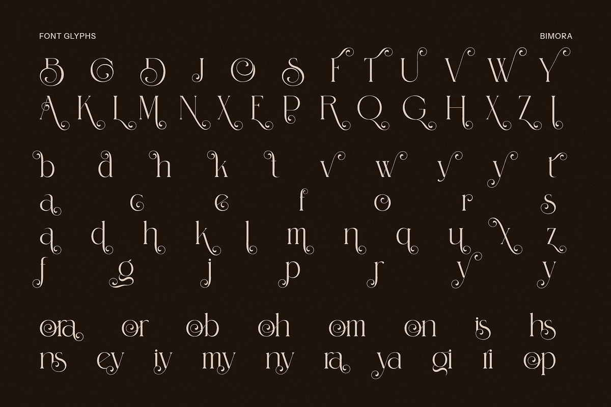Bimora Stylish Serif Font, a Serif Font by Graphicxell (Photo 7 of 8)