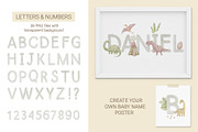 Dinosaur Watercolor Clipart, Pattern, an Object Graphic by NinaFedorova (Thumbnail 7 of 10)