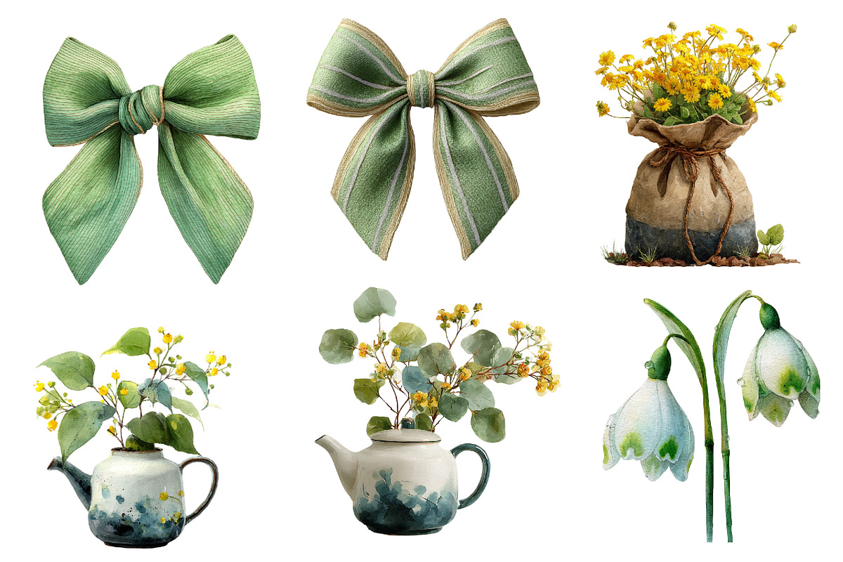 Watercolor Spring Gardening Clipart, an Illustration by Designworld (Photo 3 of 5)