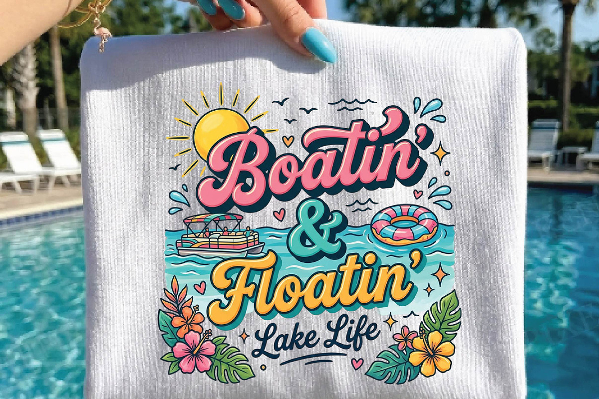 Summer Lake Sublimation Design, a Seasonal Illustration by DreamPrint404 (Photo 6 of 6)