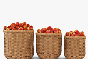 Apple Wicker Basket 07 Toasted Oat