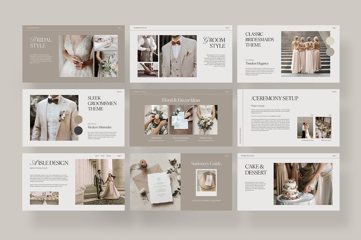 Wedding Mood Board Template, a Stationery Template by BrandPacks (Photo 3 of 6)