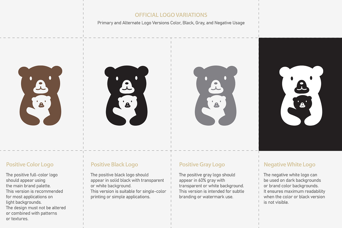 Bear mom and baby logo design, a Branding & Logo Template by vexper (Photo 2 of 4)
