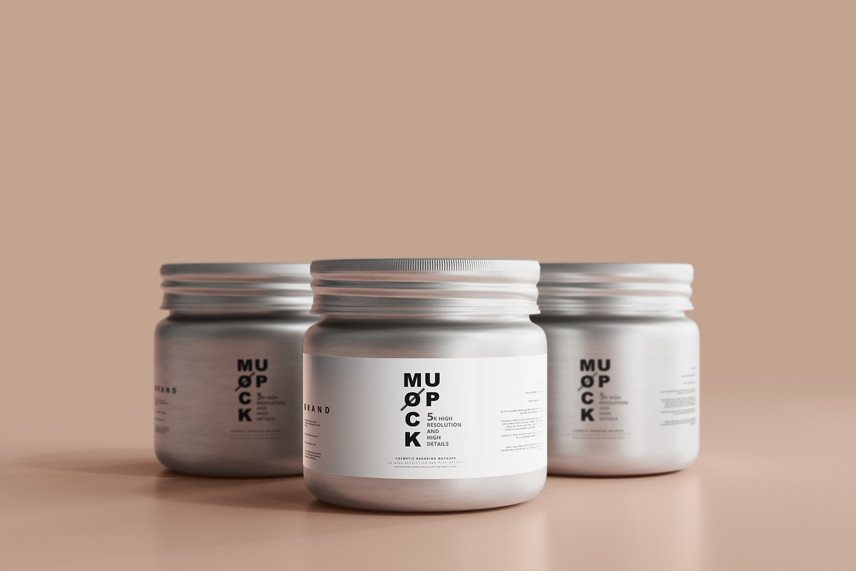 Aluminum Cosmetic Mockup Bundle, a Cups & Container Mockup by pmvch (Photo 12 of 206)