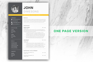 Minimal Resume CV Template In Word