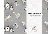 Little astronauts seamless pattern, a Pattern Graphic by Milatoo (Thumbnail 1 of 7)