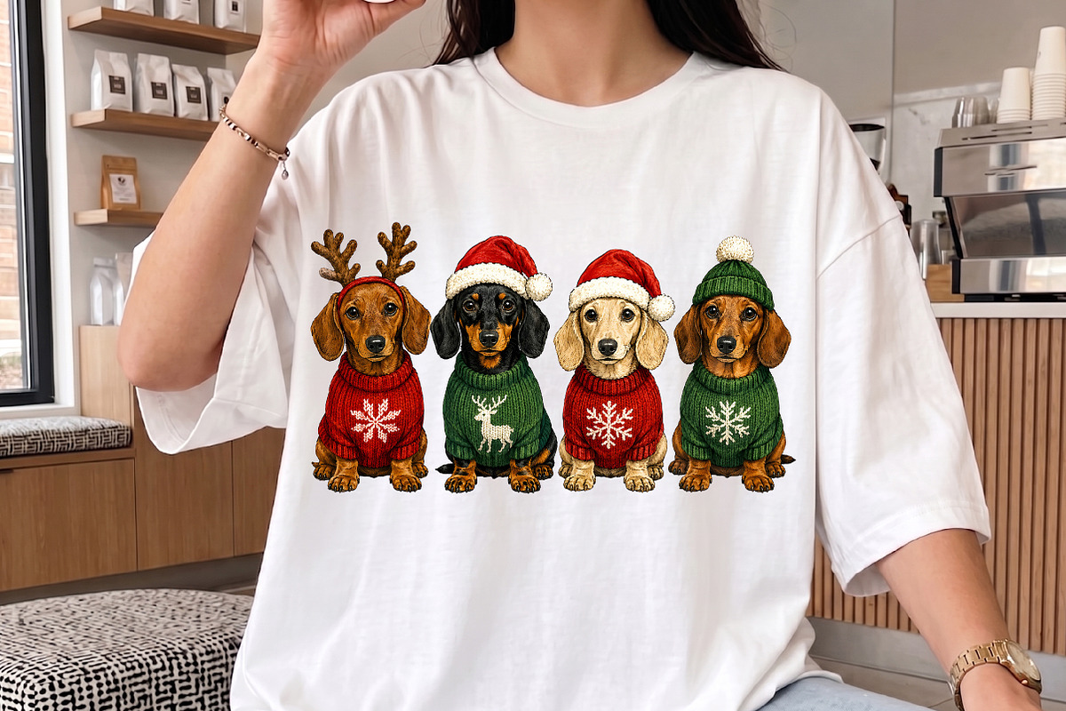 Cute Dog Christmas Shirt PNG Design, a Seasonal Illustration by Libby Wishes (Photo 2 of 4)